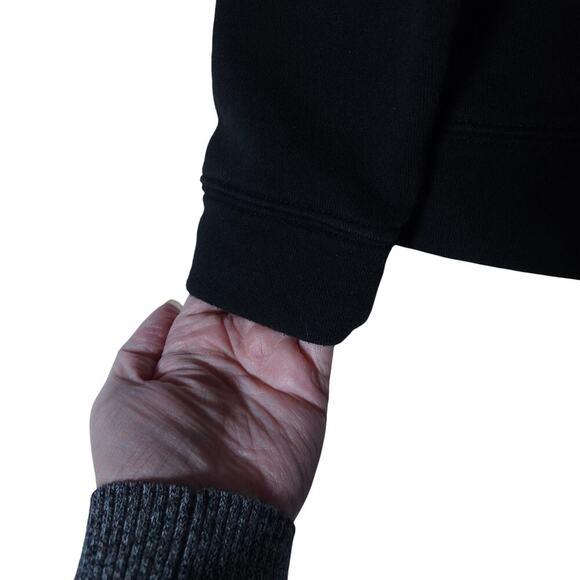 Etam Weekend Womens Sweatshirt EU 38 Black Graphic Pullover Minimalist Gothcore - Picture 11 of 13